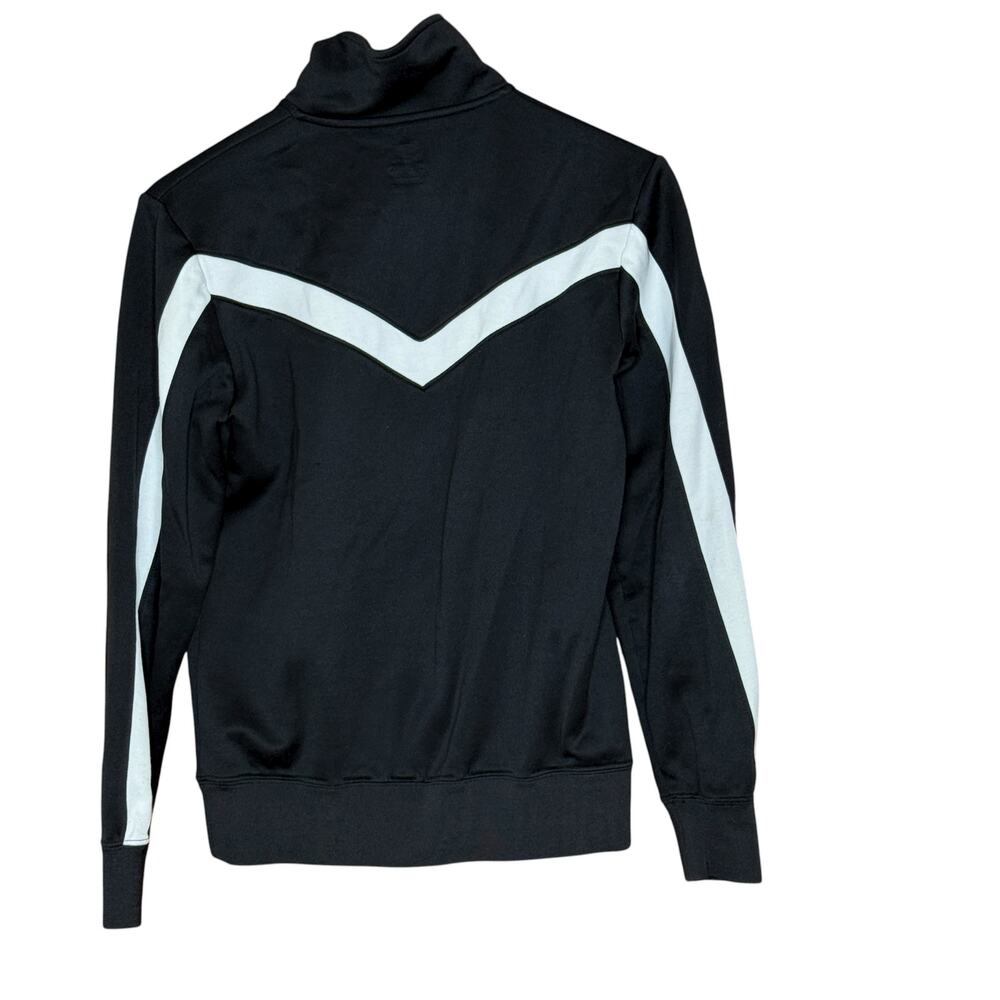 NIKE Sportswear Black Full Zip Long Sleeve Track Jacket White Stripes Women’s M - Picture 3 of 10